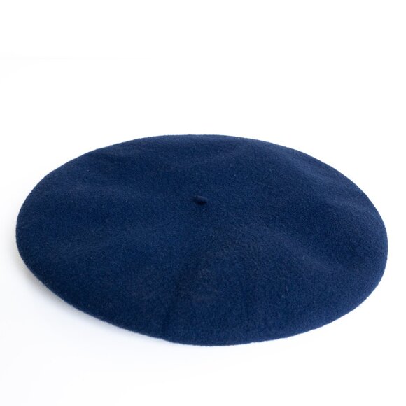 Polo Ralph Lauren Navy Wool Beret Hat Made in Italy Vintage - Picture 2 of 5